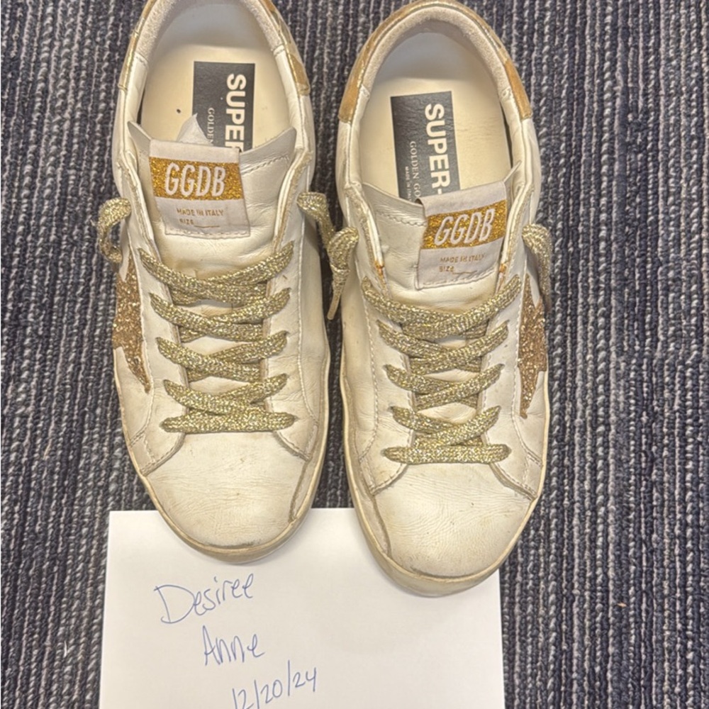 Golden Goose Deluxe Brand Sneakers - Gold and White